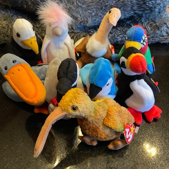 Beanie Baby Birds - Rare Lot of 9 Mint with Tags - Picture 2 of 3